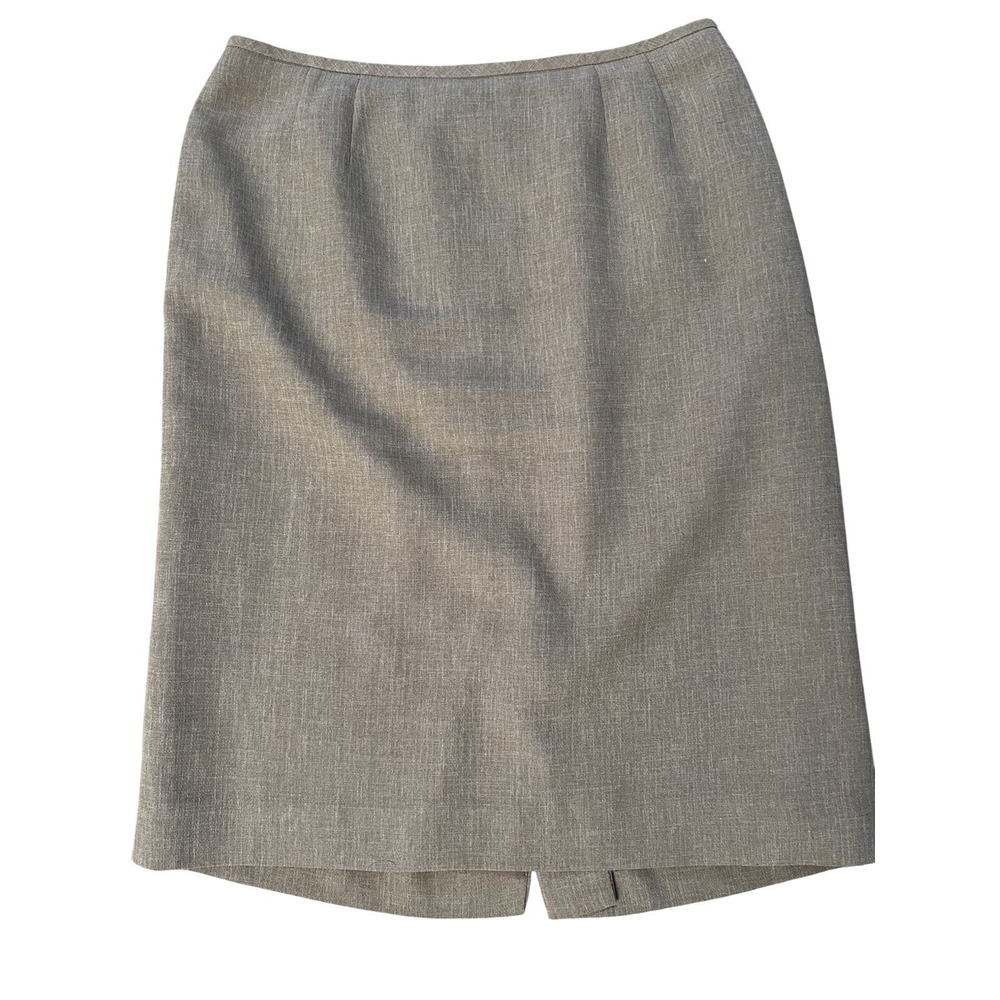 Jones Wear Suit Womens Size 10 Taupe Gray Textured Pencil Skirt Lined Workwear